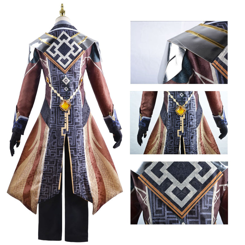 Genshin Impact Morax ZhongLi Costume Halloween Carnival Cosplay Costume Outfit