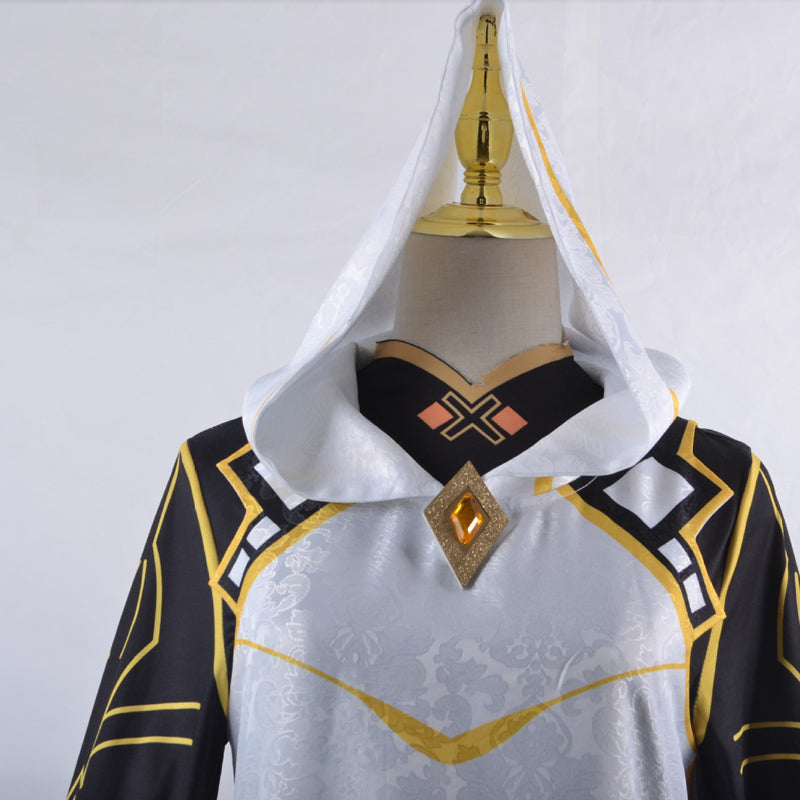 Genshin Impact Costume Zhongli Morax Gods Costume Hooded Cloak Cosplay Costume
