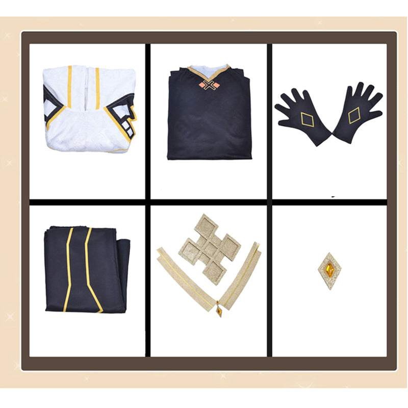 Genshin Impact Costume Zhongli Morax Gods Costume Hooded Cloak Cosplay Costume