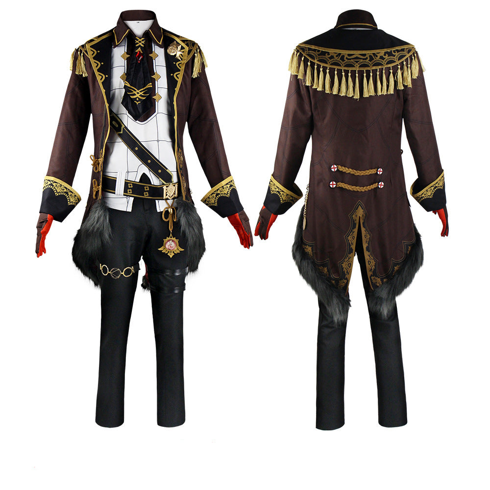 Genshin Impact Diluc Cosplay Costume Suit Set Halloween Party Cosplay Outfit