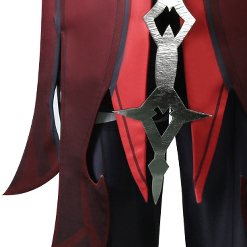 Genshin Impact Diluc Skin Costume Red Dead of Night Cosplay Costume Outfit