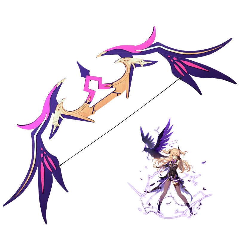 Genshin Impact Fischl Costume Weapon Bow Mitternachts Waltz Bow Cosplay Accessories