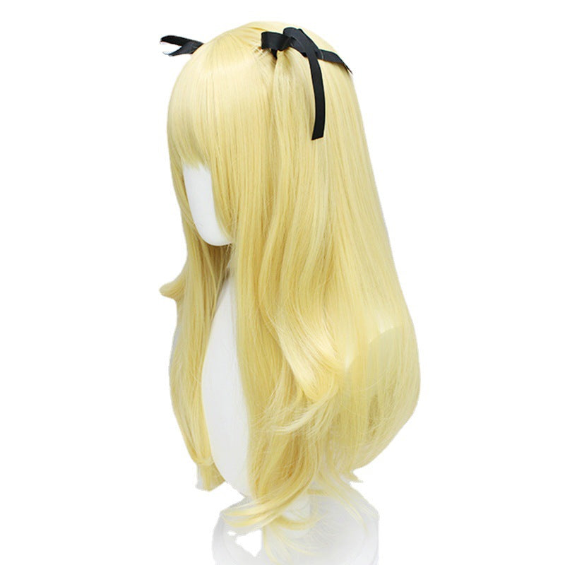 Genshin Impact Fischl von Luftschloss Narfidort Costume Wigs Golden Long Wigs