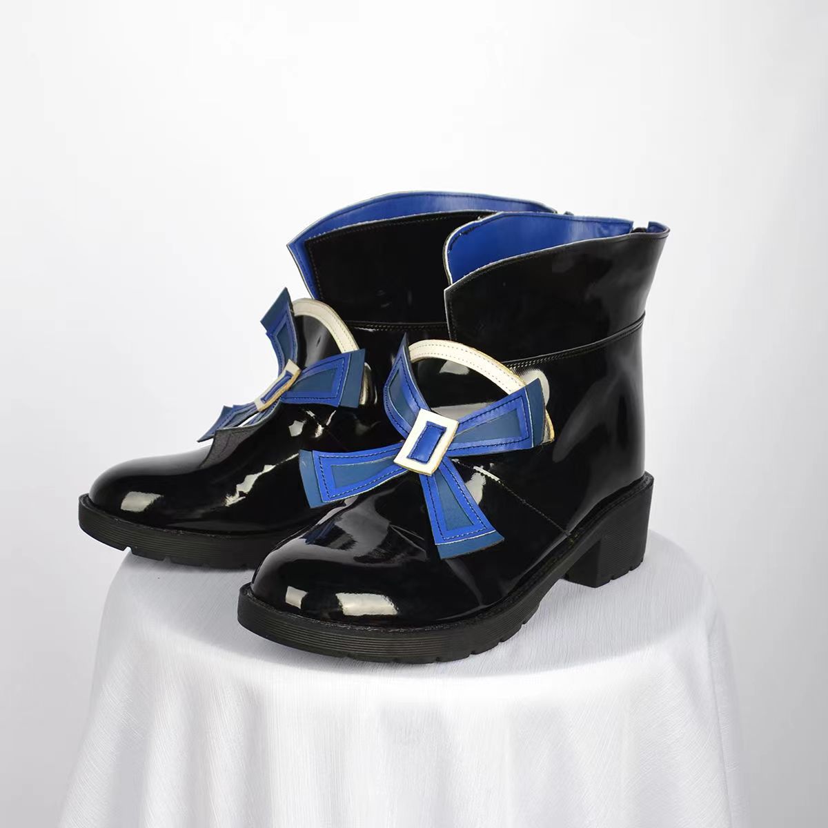 Genshin Impact Furina de Fontaine Cosplay Shoes Halloween Costume PU Leather Shoes