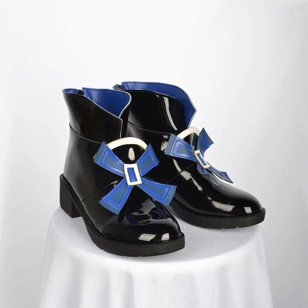 Genshin Impact Furina de Fontaine Cosplay Shoes Halloween Costume PU Leather Shoes