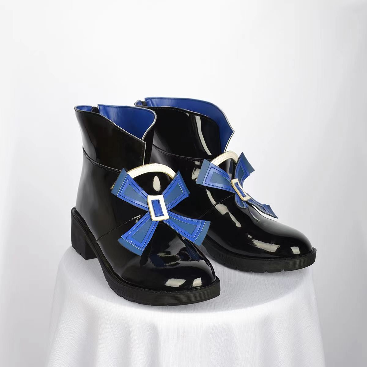 Genshin Impact Furina de Fontaine Cosplay Shoes Halloween Costume PU Leather Shoes