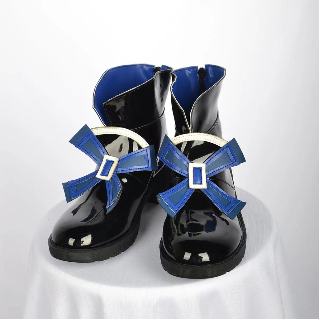 Genshin Impact Furina de Fontaine Cosplay Shoes Halloween Costume PU Leather Shoes