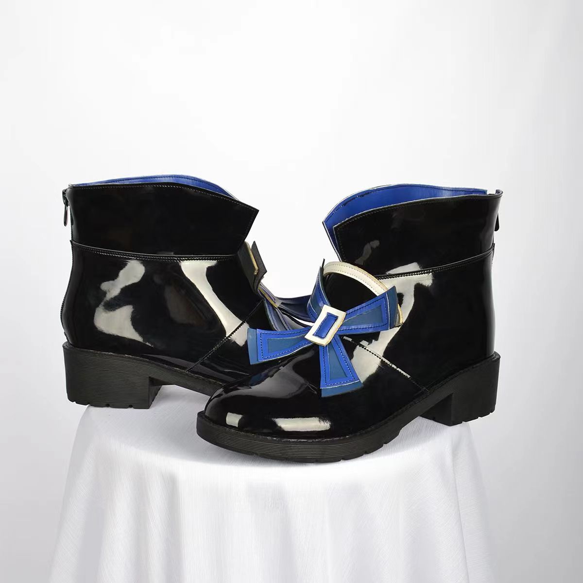 Genshin Impact Furina de Fontaine Cosplay Shoes Halloween Costume PU Leather Shoes