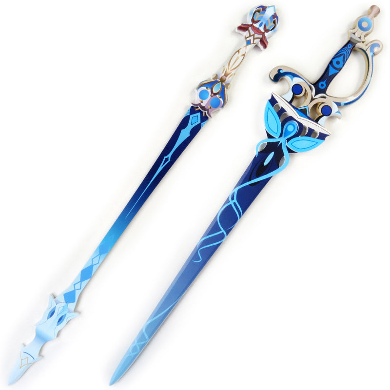 Genshin Impact Furina de Fontaine Cosplay Weapon Sword Props Splendor of Tranquil Waters Wood Sword
