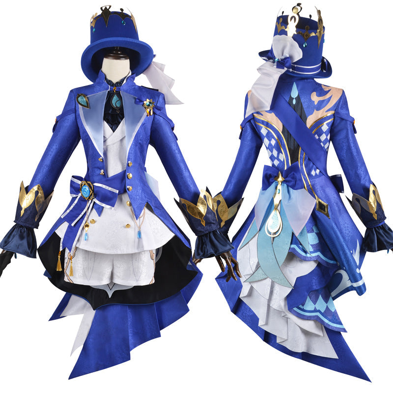 Genshin Impact God of Justice Focalors Cosplay Costume Full Set Halloween Costume Suit