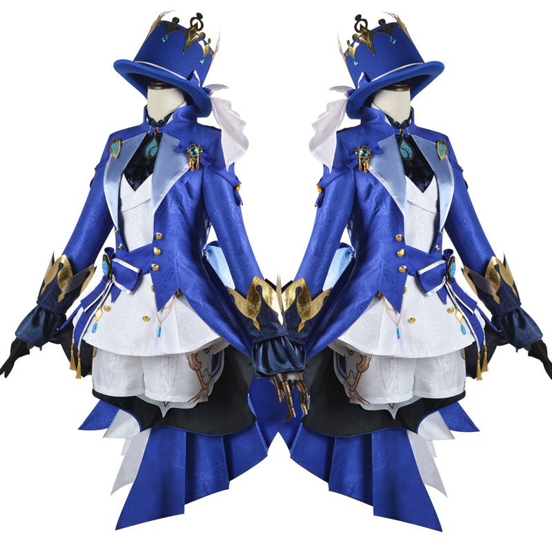 Genshin Impact God of Justice Focalors Cosplay Costume Full Set Halloween Costume Suit