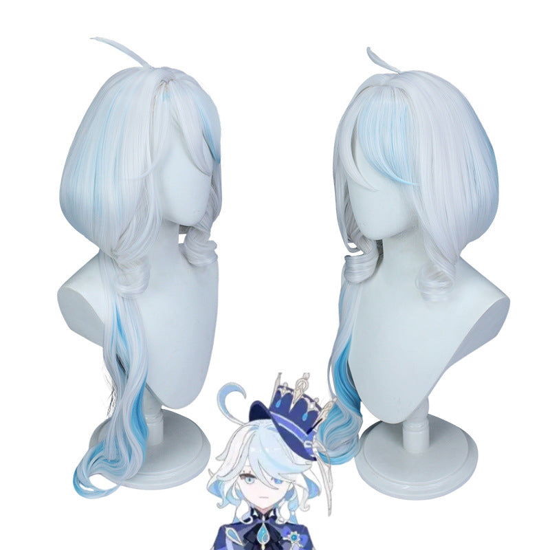 Genshin Impact God of Justice Focalors Cosplay Wigs Halloween Costume Accessories