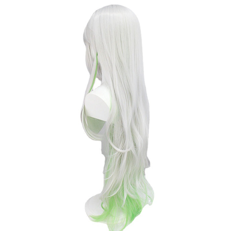 Genshin Impact Greater Lord Rukkhadevata Cosplay Wigs Long Green and Silver Wigs