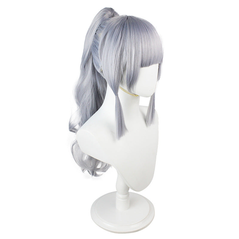 Genshin Impact Kamisato Ayaka Cosplay Wigs Unisex Long Silver Wigs