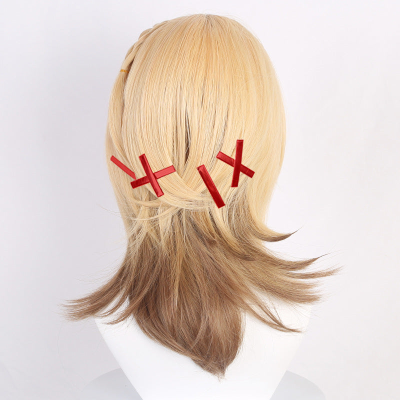 Genshin Impact Kaveh Cosplay Wigs Costume Accessories Golden Short Wigs