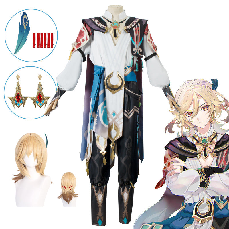 Genshin Impact Kaveh Cosplay Costume With Wigs Halloween Full Set Costume Outfit