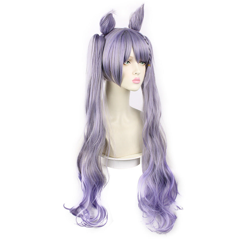 Genshin Impact Keqing Full Set Cosplay Costume With Wigs Halloween Party Costume