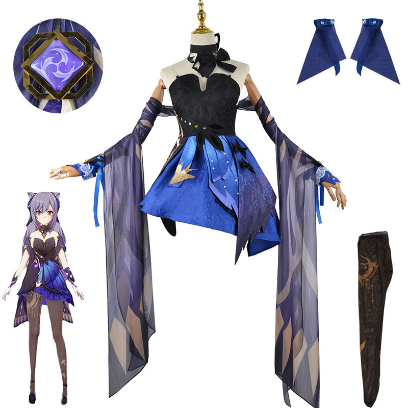 Genshin Impact Keqing Skin Costume Opulent Splendor Costume For Halloween Carnival