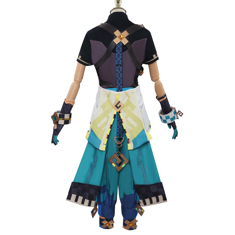 Genshin Impact Kinich Costume +Wigs+Boots Whole Set Halloween Cosplay Outfit
