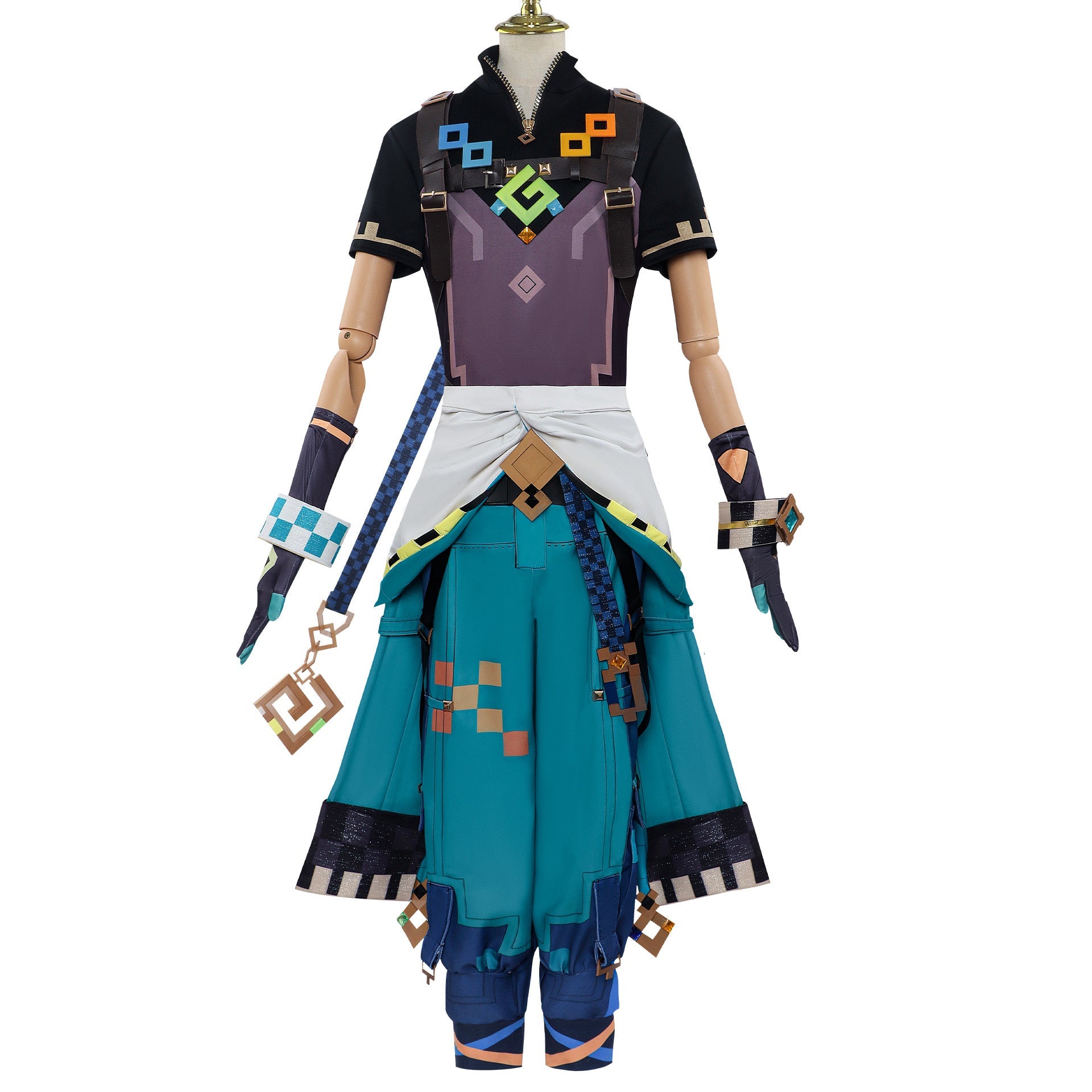 Genshin Impact Kinich Costume +Wigs+Boots Whole Set Halloween Cosplay Outfit