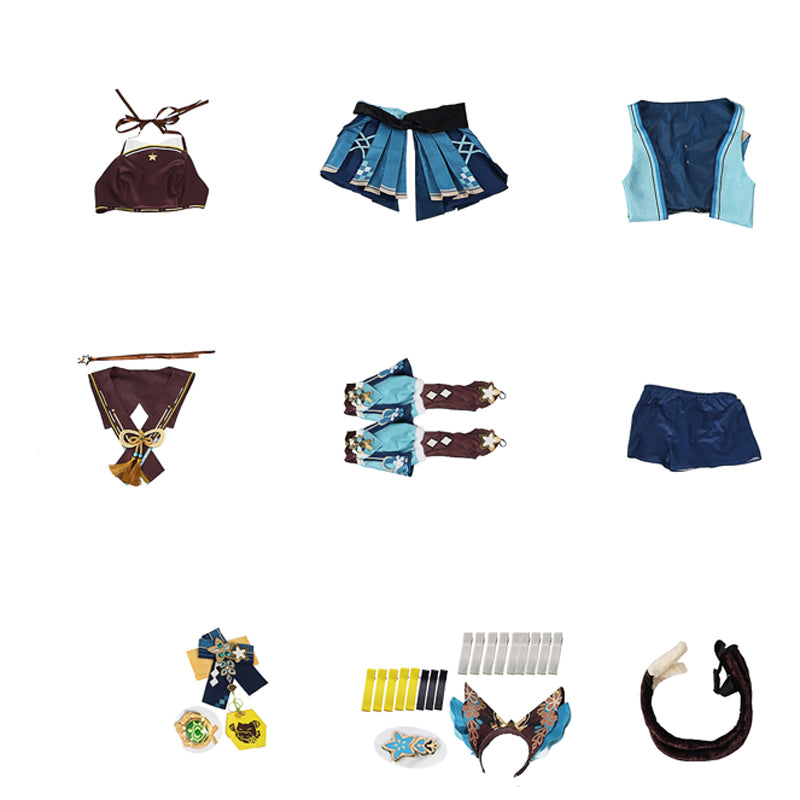 Genshin Impact Kirara Costume With Wigs Set Halloween Carnival Cosplay Outfit