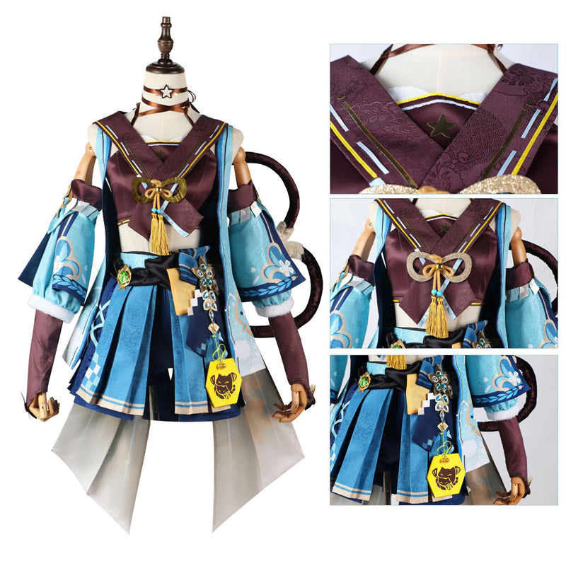 Genshin Impact Kirara Costume With Wigs Set Halloween Carnival Cosplay Outfit
