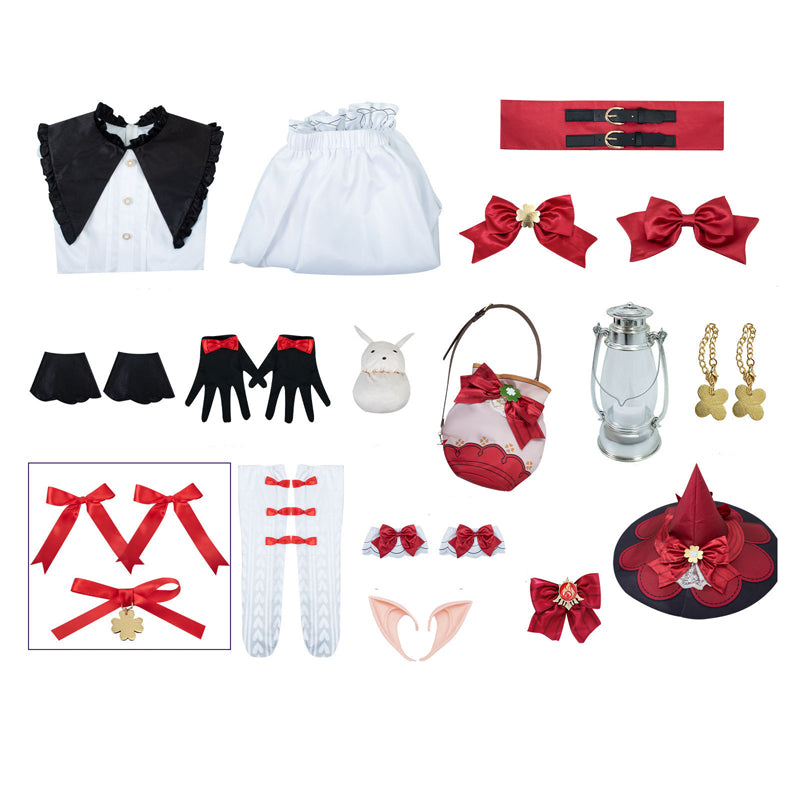 Genshin Impact Klee Kids Costume New Skin Blossoming Starlight Child Girls Costume Halloween Witch Klee Cosplay Outfit