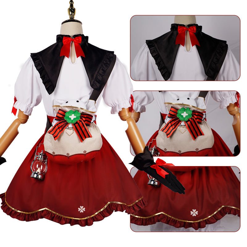 Genshin Impact Klee New Skin Blossoming Starlight Cosplay Costume Outfit Halloween Witch Cosplay Outfit