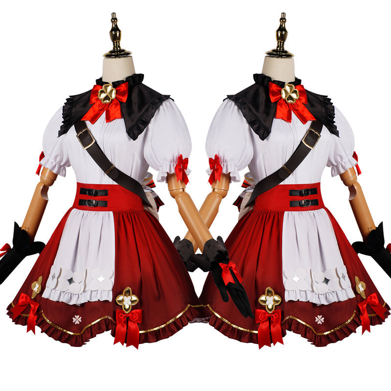 Genshin Impact Klee New Skin Blossoming Starlight Costume+Wigs+Cosplay Shoes Halloween Witch Klee Costume Full Set