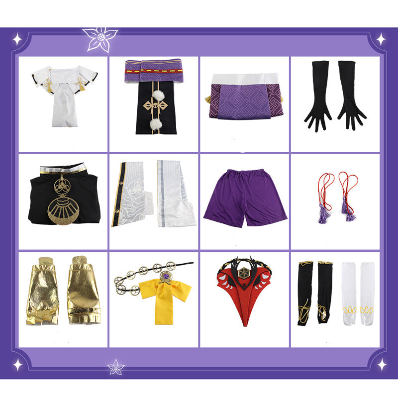 Genshin Impact Kujou Sara Cosplay Costume Halloween Carnival Party Outfit