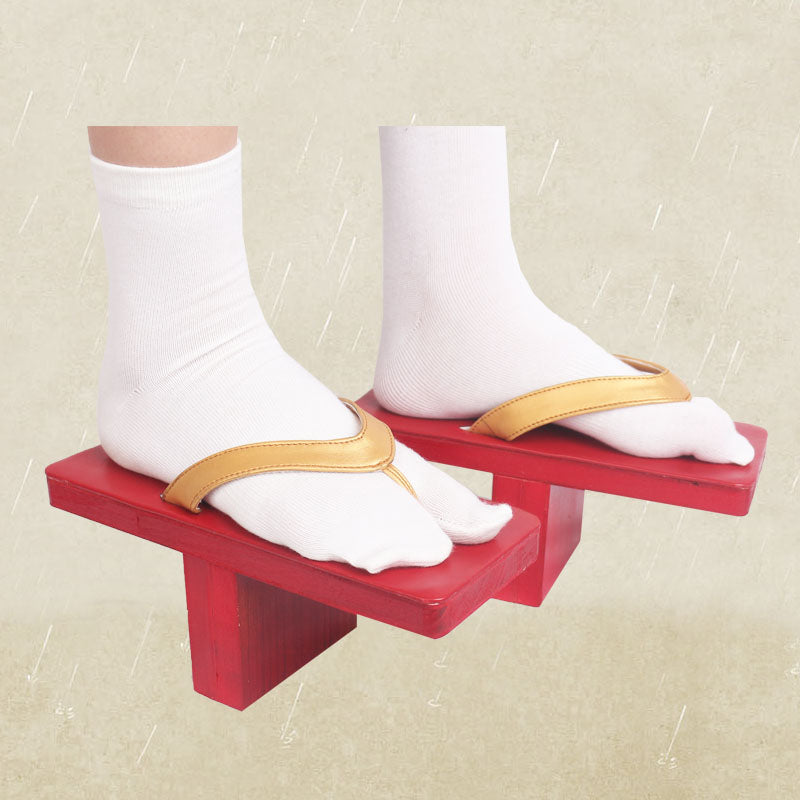 Genshin Impact Kujou Sara Cosplay Red Clogs Halloween Costume Shoes