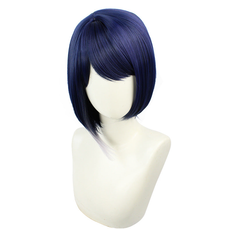 Genshin Impact Kujou Sara Cosplay Wigs Short Purple Wigs Costume Accessories