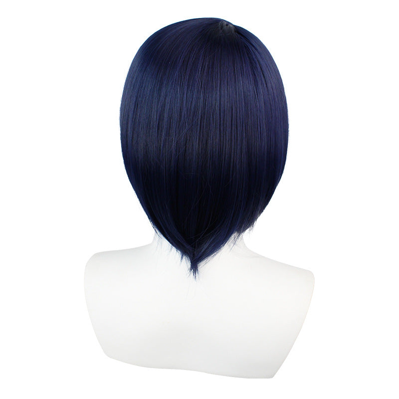 Genshin Impact Kujou Sara Cosplay Wigs Short Purple Wigs Costume Accessories