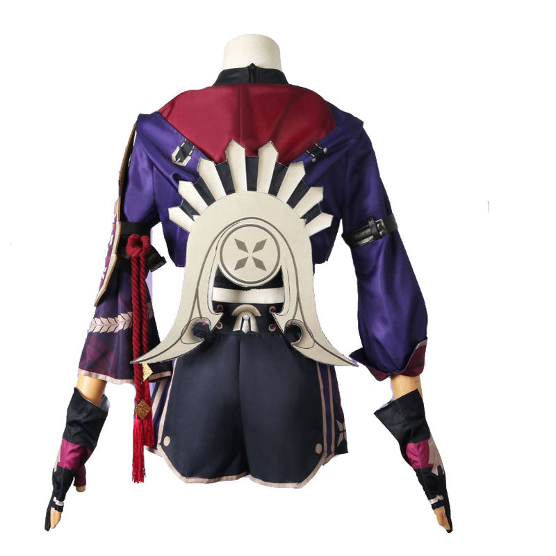 Genshin Impact Kuki Shinobu Full Set Costume With Wigs Costume Shoes Halloween Cosplay Outfit Costume Set