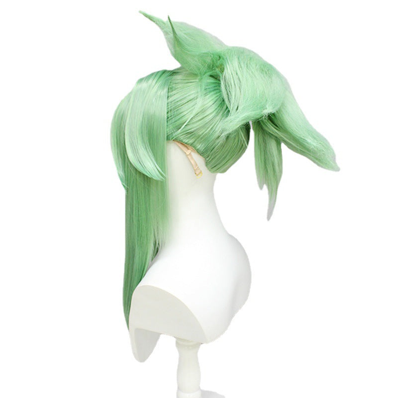 Genshin Impact Kuki Shinobu Costume Wigs Green Wigs Cosplay Accessories