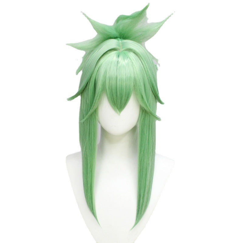 Genshin Impact Kuki Shinobu Costume Wigs Green Wigs Cosplay Accessories