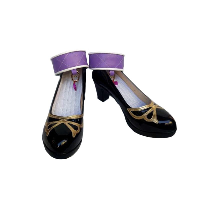 Genshin Impact Lisa Minci Cosplay Costume With Wigs and Shoes Full Set Halloween Carnival Costume