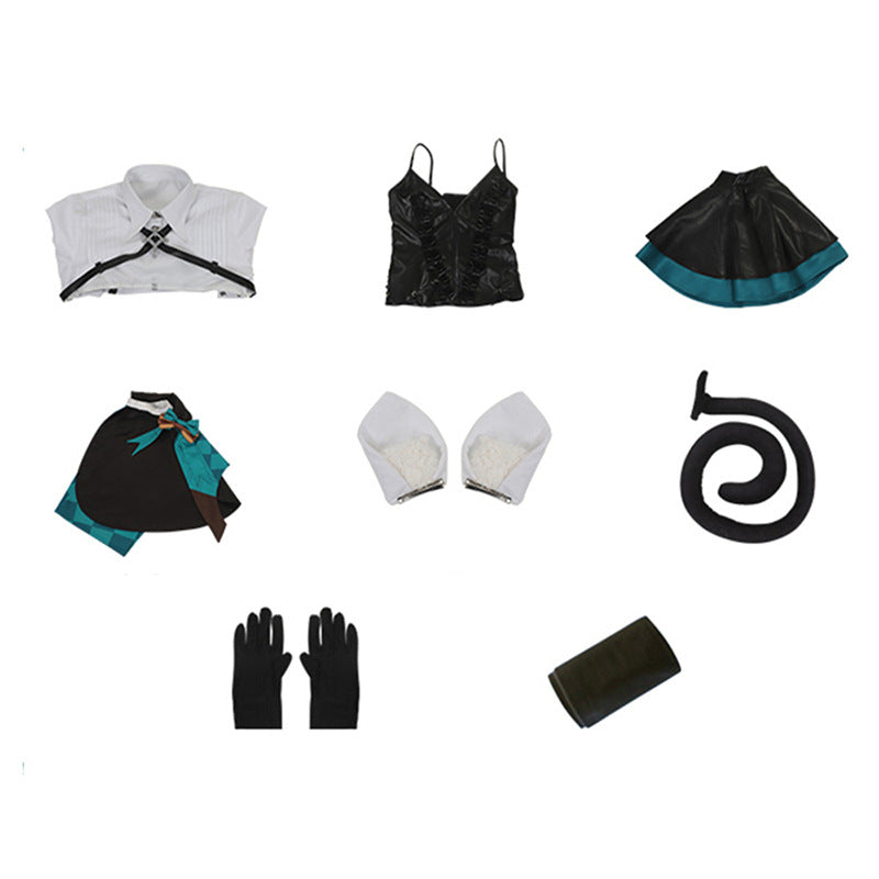 Genshin Impact Lynette Cosplay Costume Dress Halloween Canival Festival Costume Outfit