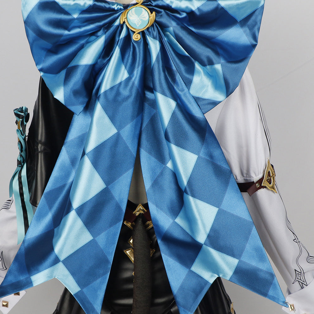 Genshin Impact Lynette Costume Deluxe PU Leather Version Halloween Carnival Cosplay Outfit