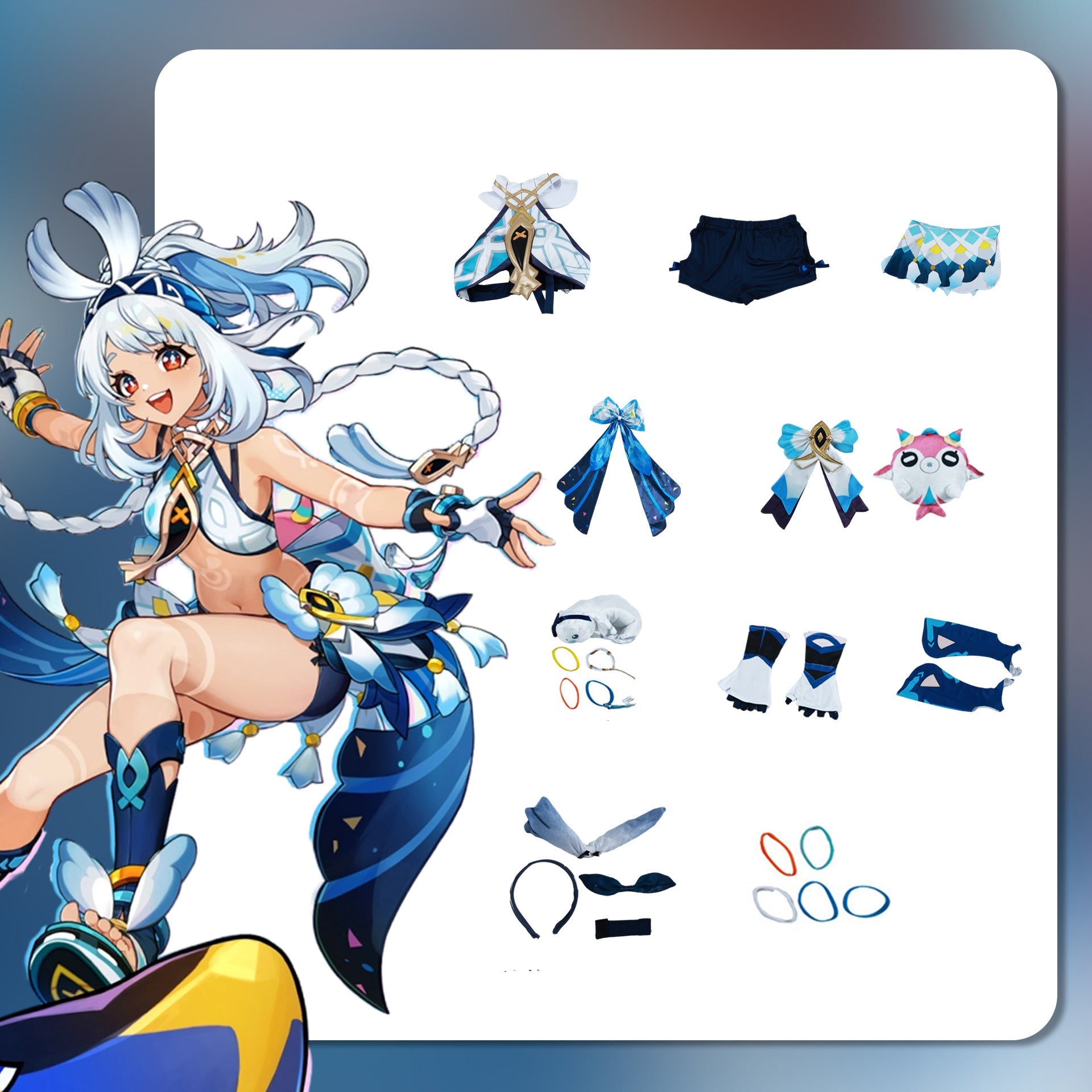 Genshin Impact Mualani Costume Outfit Halloween Cosplay Costume