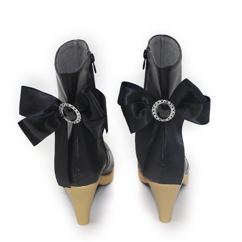 Genshin Impact Navia Caspar Cosplay Shoes Costume PU Leather Boots