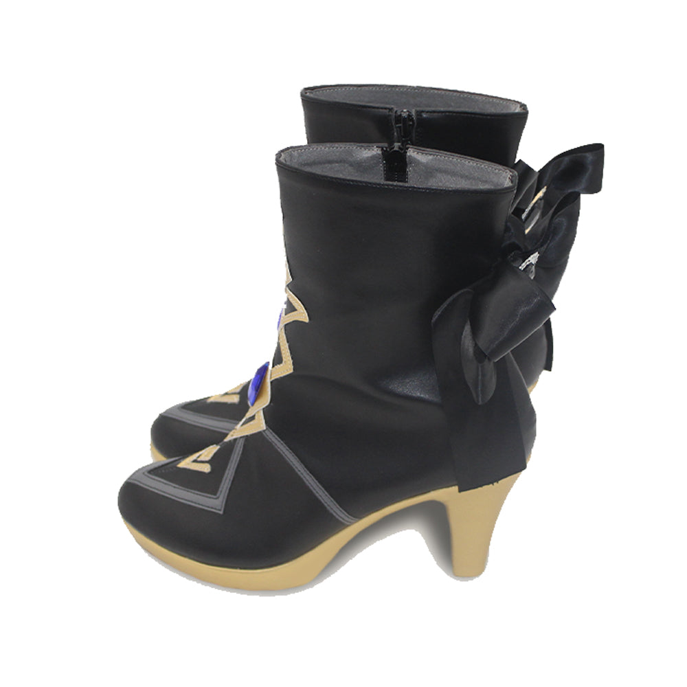Genshin Impact Navia Caspar Cosplay Shoes Costume PU Leather Boots