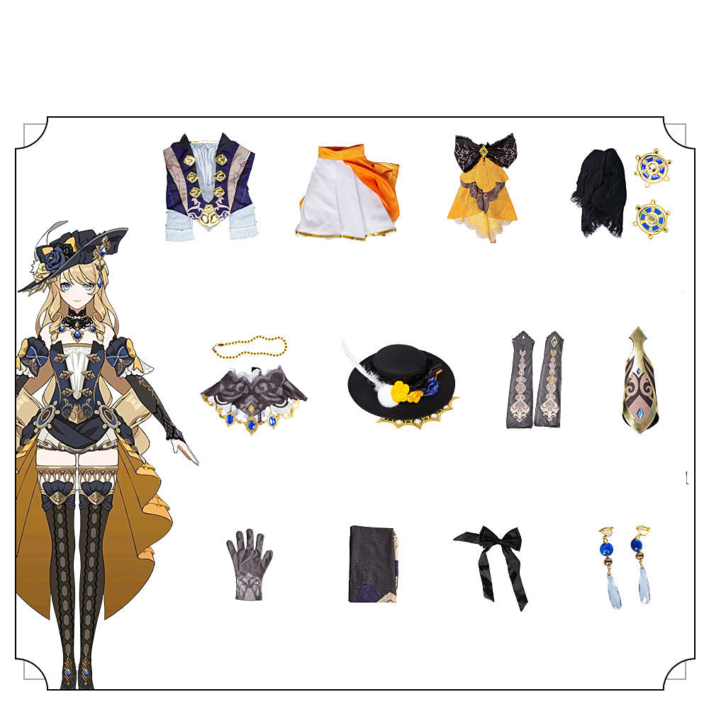 Genshin Impact Navia Caspar Costume Women Girls Halloween Carnival Cosplay Outfit