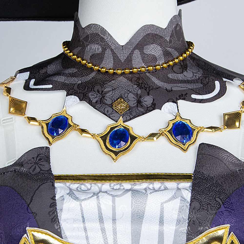 Genshin Impact Navia Caspar Whole Set Costume With Wigs and Boots Halloween Carnival Full Set Outfit