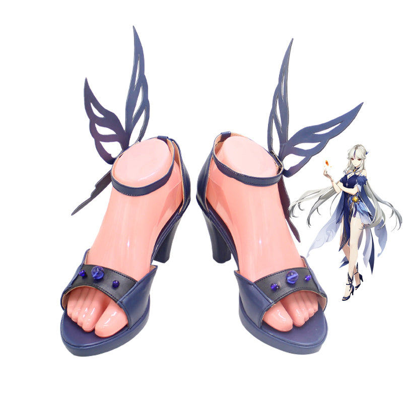 Genshin Impact Ningguang Skin Orchid's Evening Gown Costume Shoes Cosplay Accessoreis