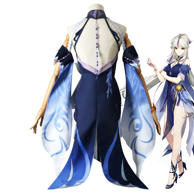 Genshin Impact Ningguang Skin Outfit Costume Orchid's Evening Gown Halloween Costume Dress