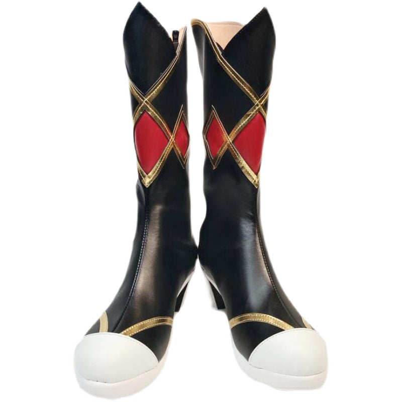 Genshin Impact Nuns Rosaria Cosplay Boots Customized PU Leather Cosplay Shoes