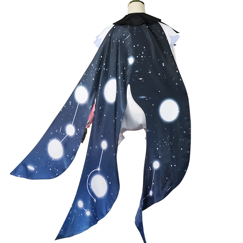 Genshin Impact Paimon Costume and Wigs Set Halloween Carnival Costume Outfit