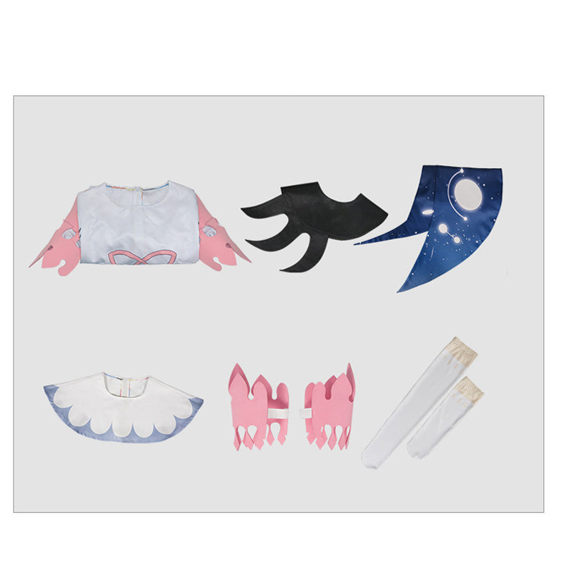 Genshin Impact Paimon Full Set Costume and Wigs Boots Halloween Carnival Costume Set