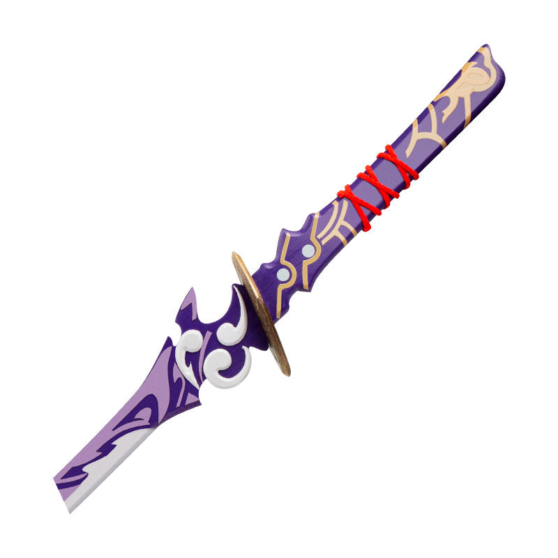 Genshin Impact Raiden Shogun Cosplay Sword Musou no Hitotachi Cosplay Wood Sword Props